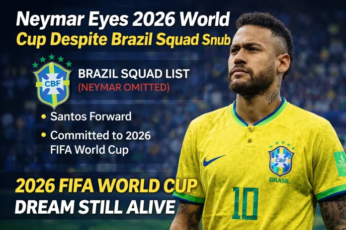Neymar Eyes 2026 World Cup Despite Brazil Squad Snub